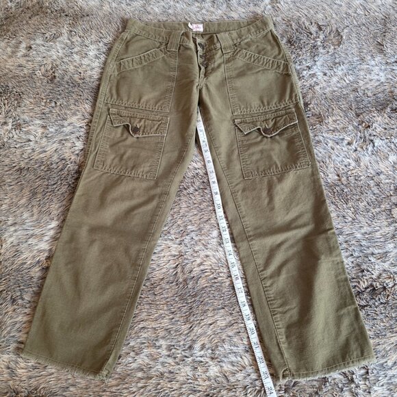Joie green fitted cargo Pants 27 - Picture 2 of 5